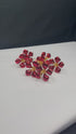 Pure Silver Red Hibiscus Flower 8.43g